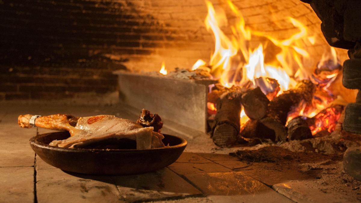 Asado de cordero en un restaurante