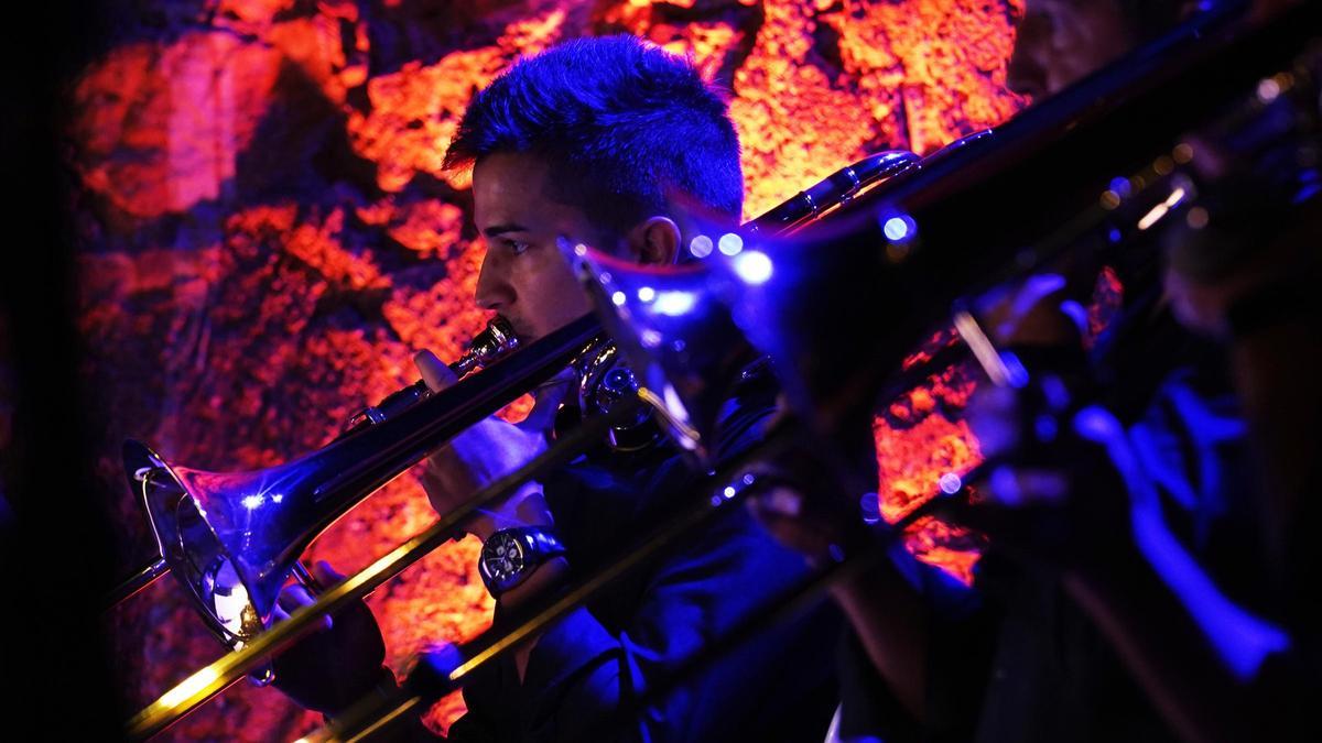 Parte de la sección de viento metal de la Orquesta Filarmónica de Málaga