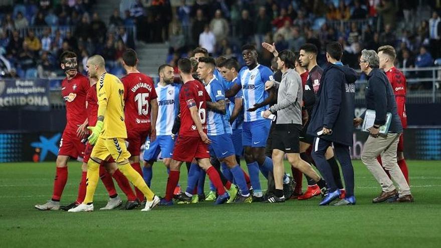 Imagen del Málaga CF-Osasuna del pasado lunes