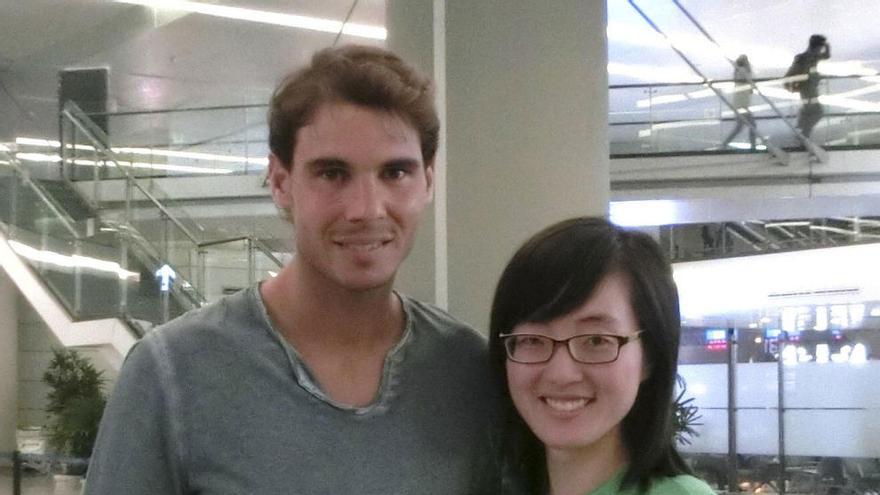 April Liu con Rafa Nadal.