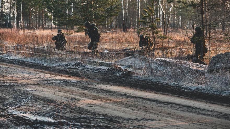 Maniobras de combate de la Brigada de Cerro Muriano en Letonia