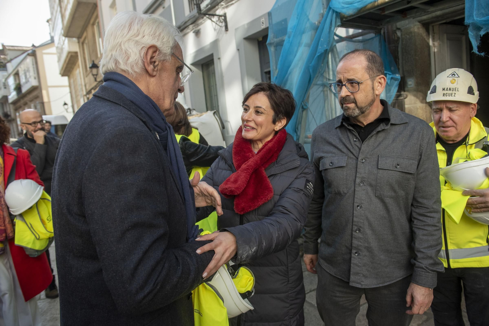 La ministra Isabel Rodríguez visita en A Coruña las obras en la sede de la Real Academia Galega (RAG)