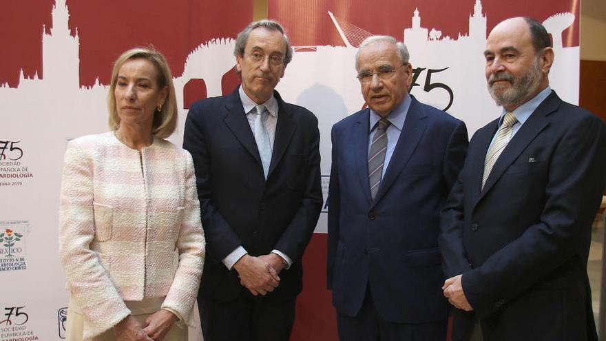 Alfonso Guerra participó en una conferencia ayer en el Rectorado de la UMA.