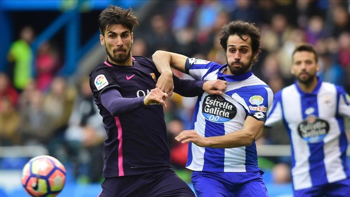 André Gomes, en el último partido contra el Deportivo