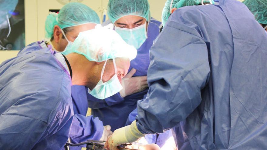 Un equipo médico, durante una intervención en un hospital de la provincia