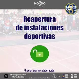 Reabren los parques, instalaciones deportivas y el cementerio de Sevilla