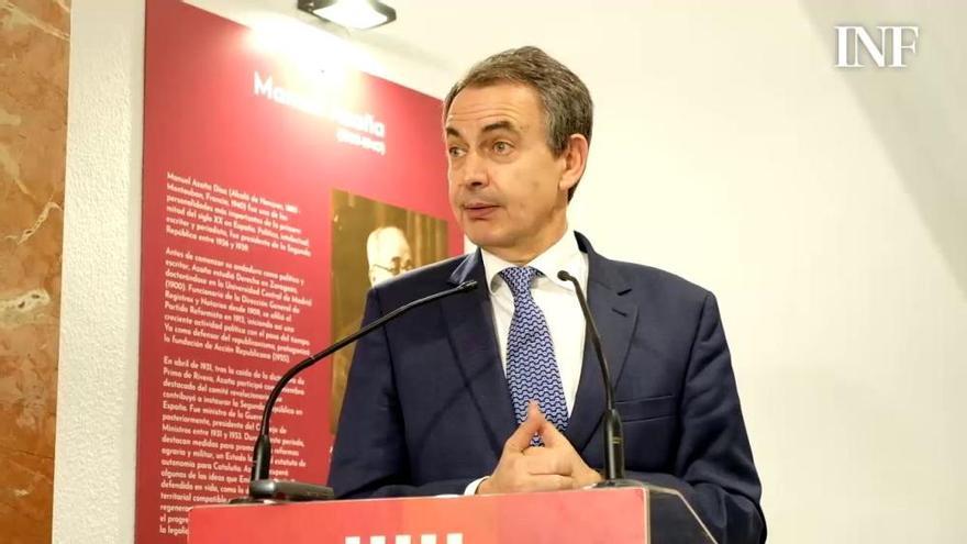 Rodríguez Zapatero inaugura en Elda la exposición de la vara de Azaña