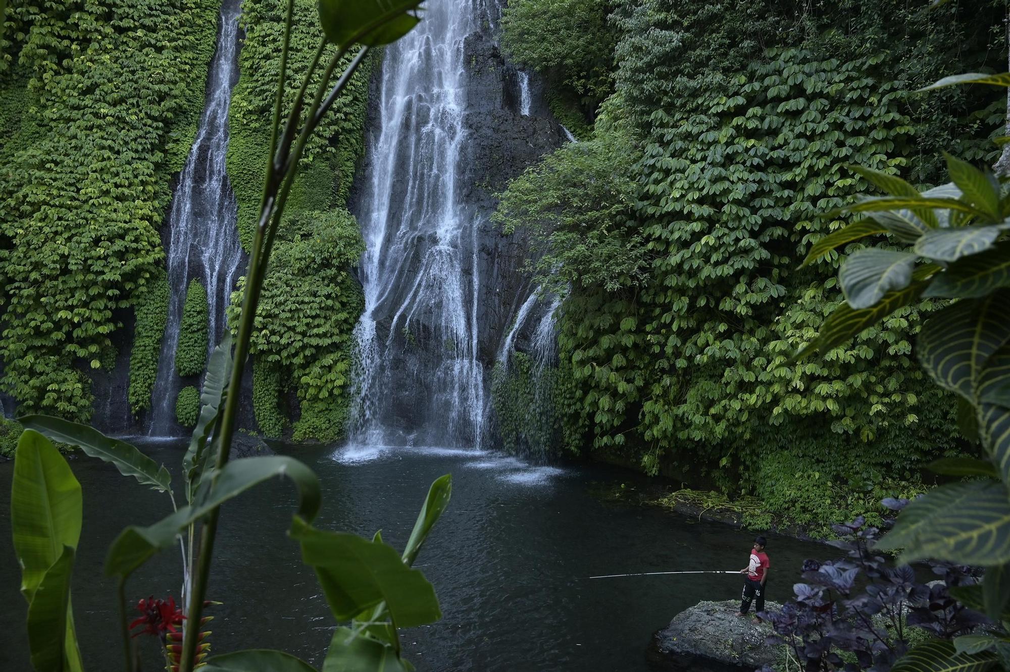Cascada Banyumala, situada en el pueblo de Wanagiri, al norte de Bali.
