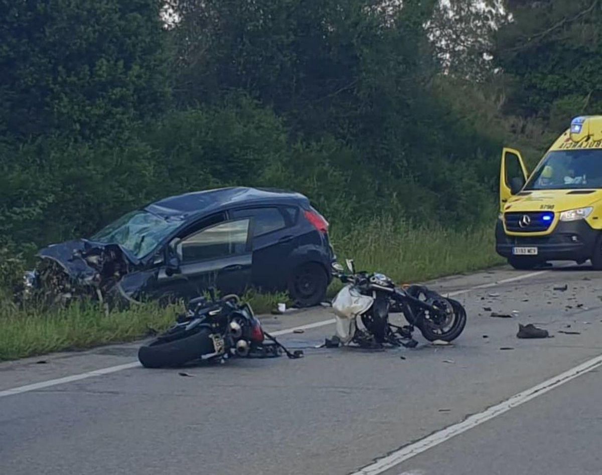 Accident mortal d’un motorista a Saus, el maig passat. | ANTI-RADARS GARROTXA