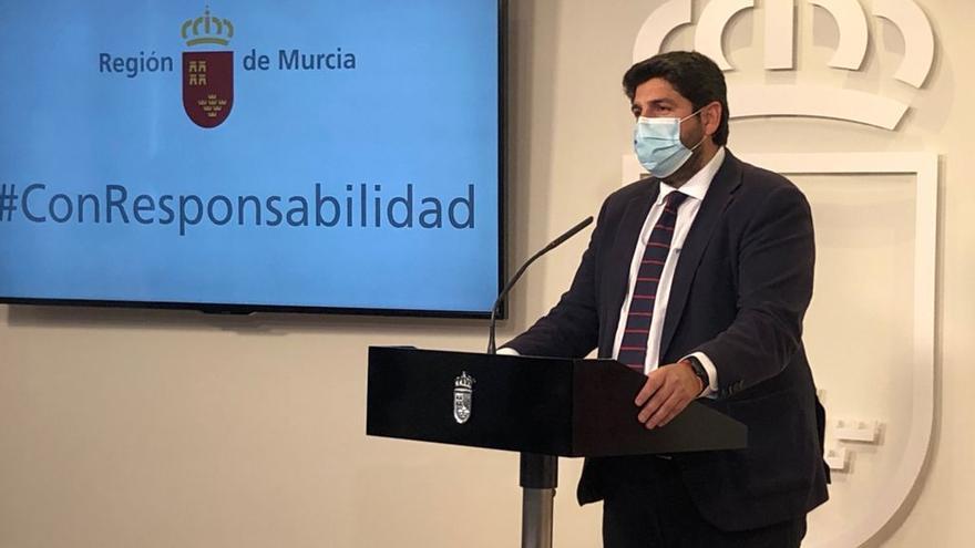 Fernando López Miras, este miércoles en rueda de prensa.
