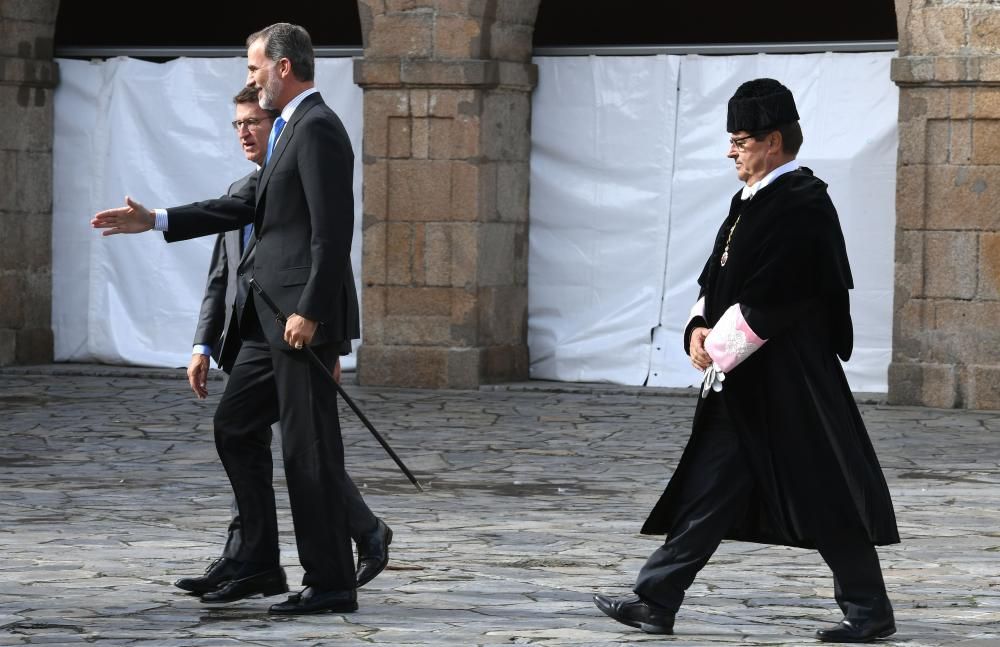 El monarca preside en el Rectorado de la UDC el acto oficial de inauguración del año académico 2019-2020