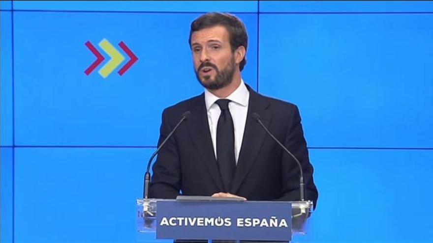 Casado: "Sánchez ha cambiado los pactos de la Moncloa por el pacto de Estella"