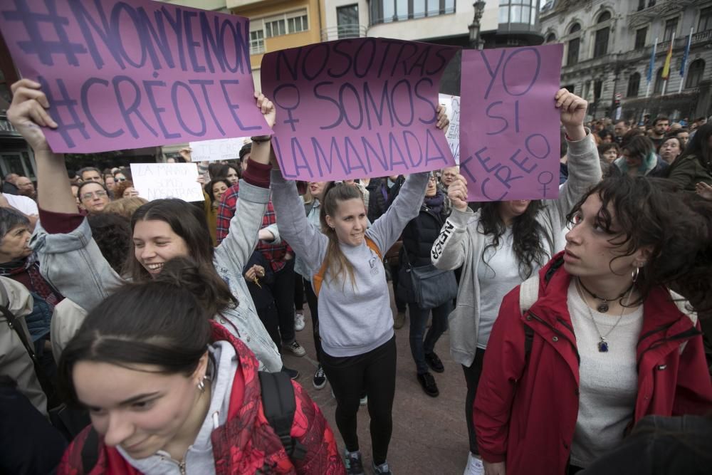 Concentración contra la sentencia a La Manada en Oviedo