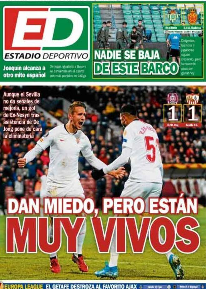 Las portadas del día en la prensa deportiva