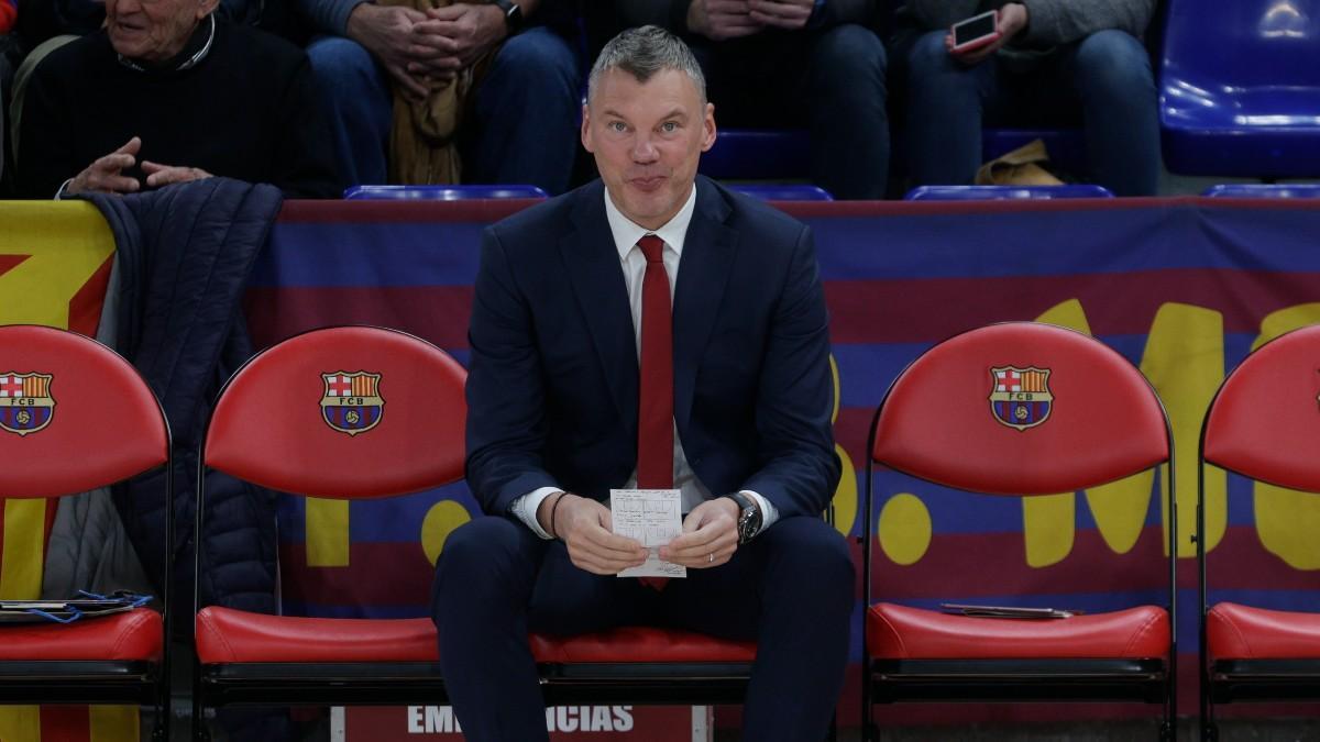 Jasikevicius, relajado durante el partido