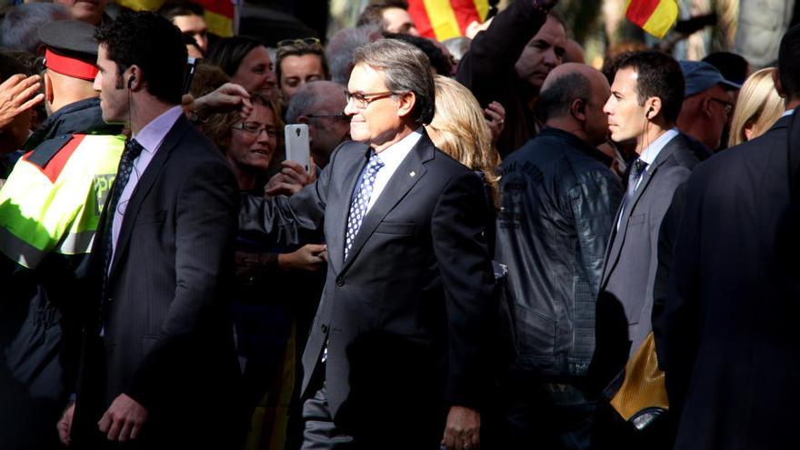 L&#039;expresident de la Generalitat, Artur Mas, moments previs a la seva declaració pel cas del 9-N · ACN