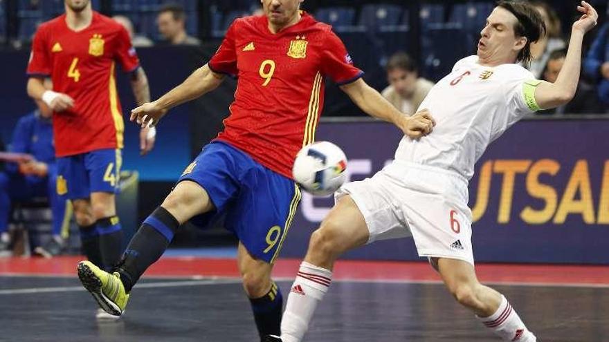 Imagen del primer partido jugado por la selección española. // Efe