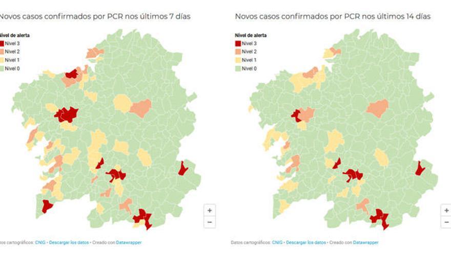 El avance de los contagios de Covid-19 pisa el freno en A Coruña y Galicia