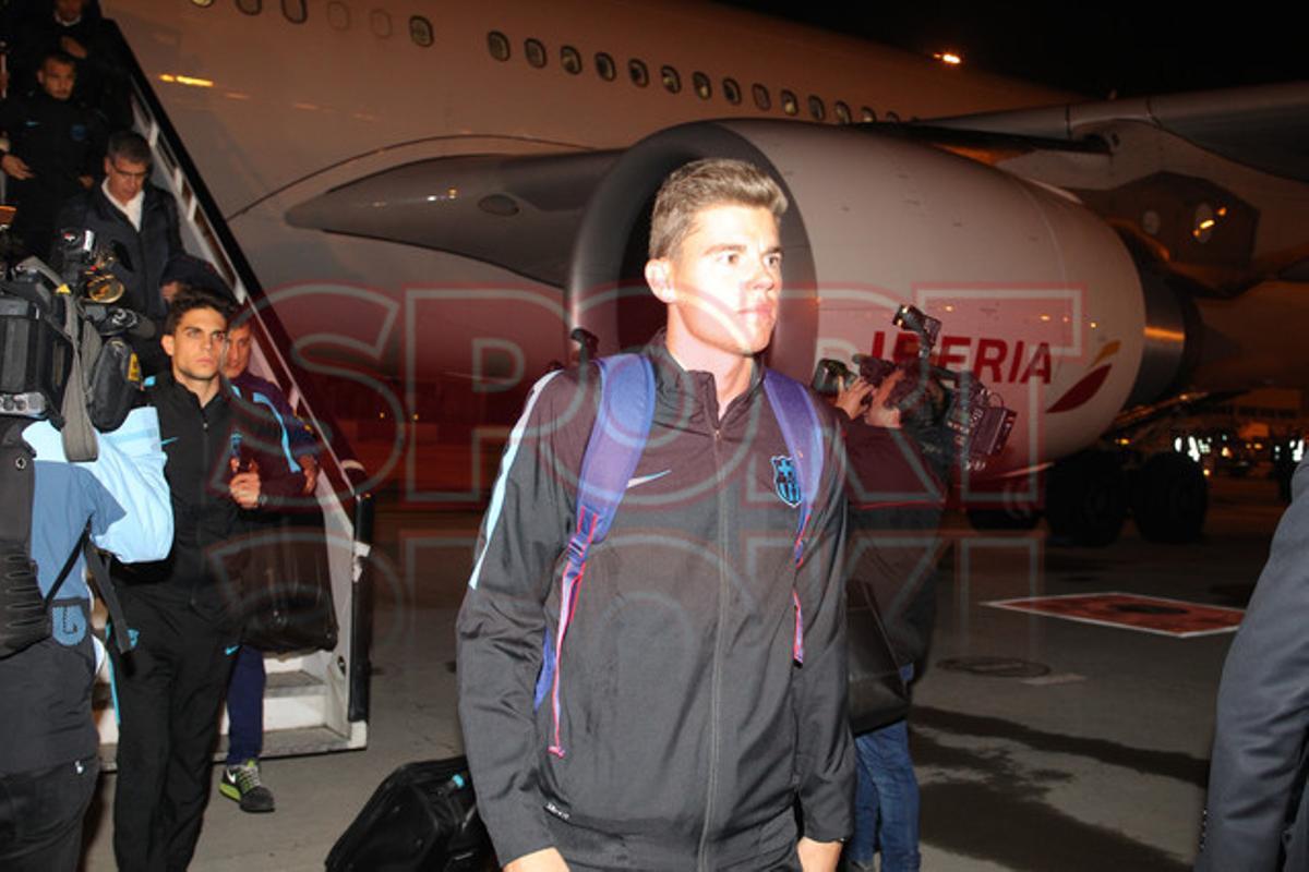 La expedición del Barça aterrizó de madrugrada