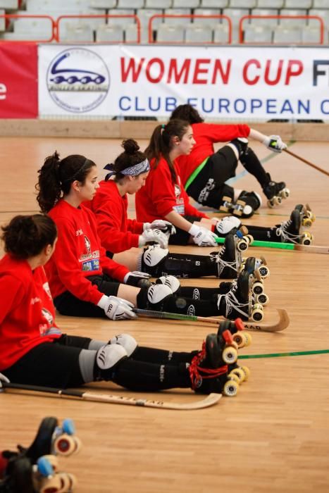 Entrenamiento del Hostelcur Gijón hockey patines femenino