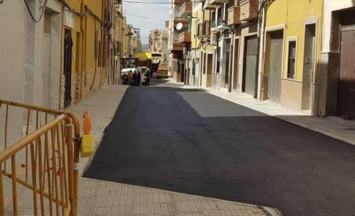 La calle Ritas tras la reurbanización.