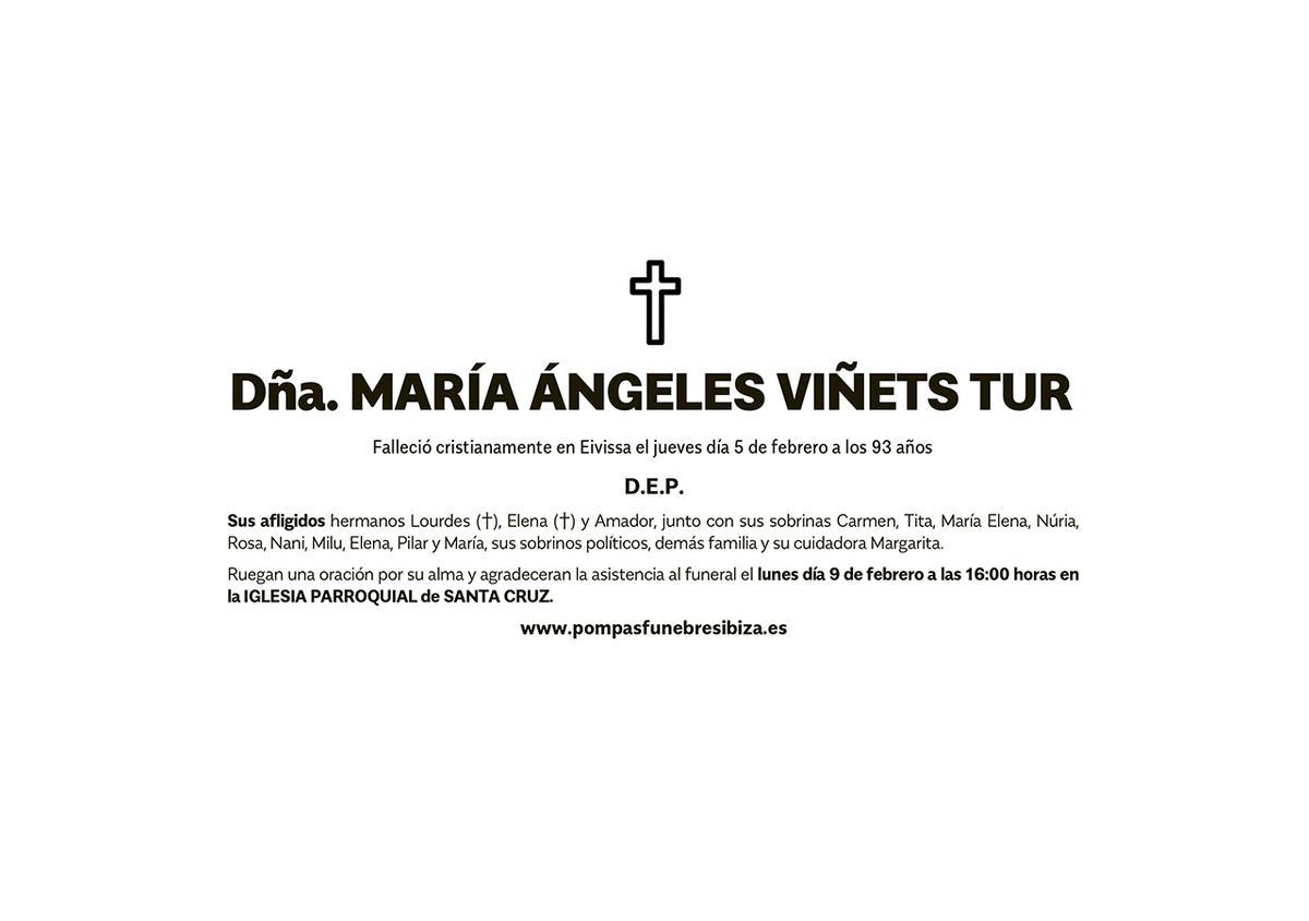 Esquela María Ángeles Viñets Tur
