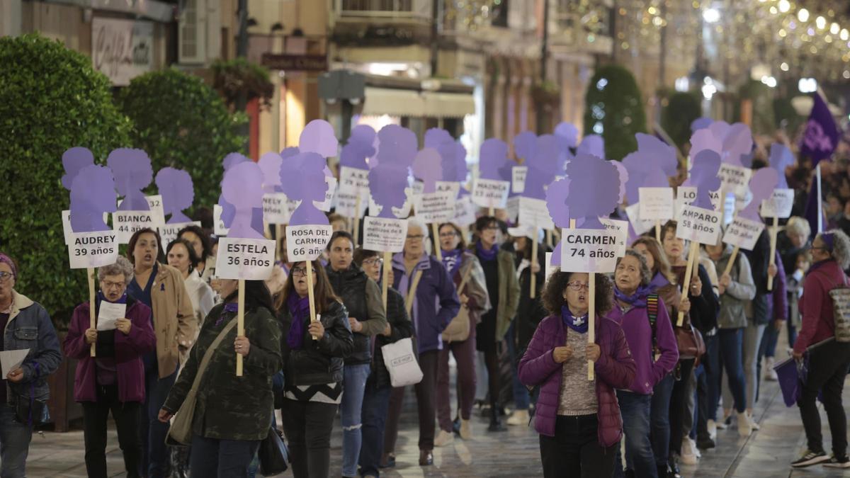 Manifestación del 25N celebrada el pasado año en Cartagena