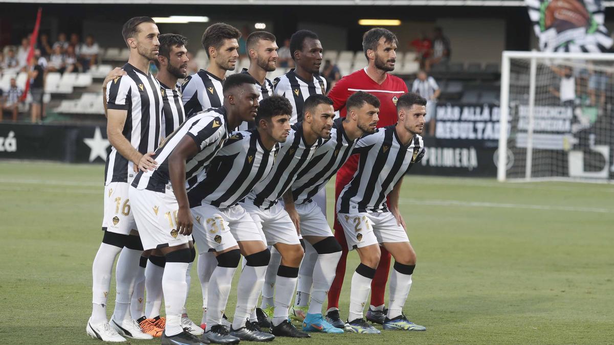 Alineación del CD Castellón en el partido del centenario contra el Valencia CF