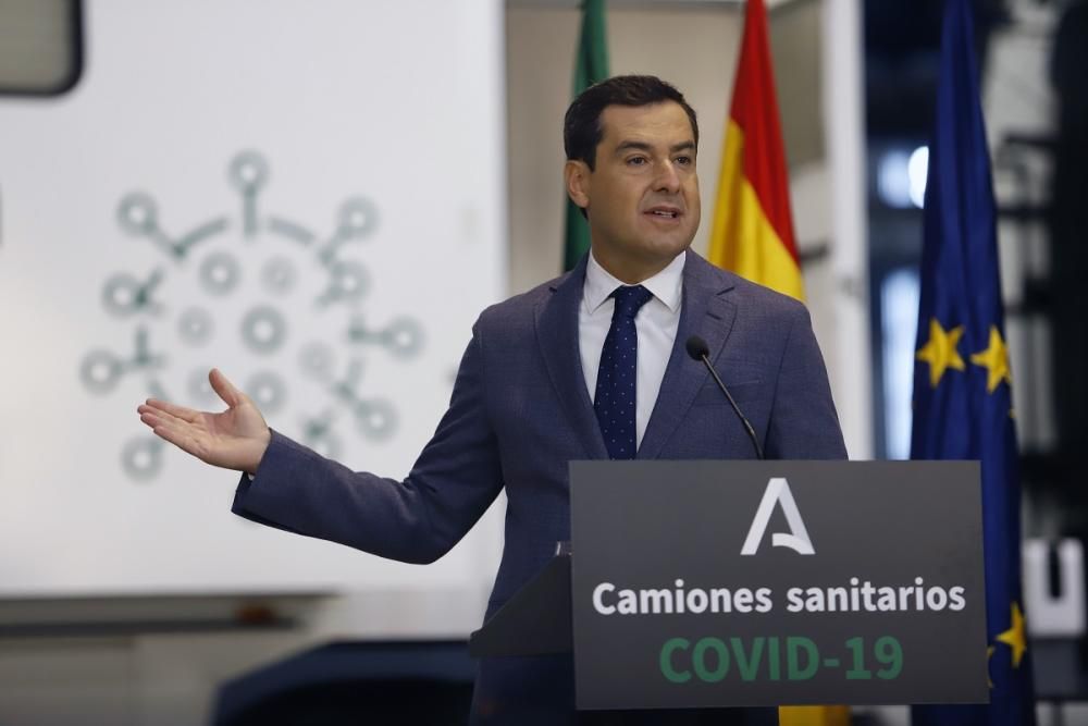 Presentación de los camiones 'Respuesta COVID-19' en Málaga