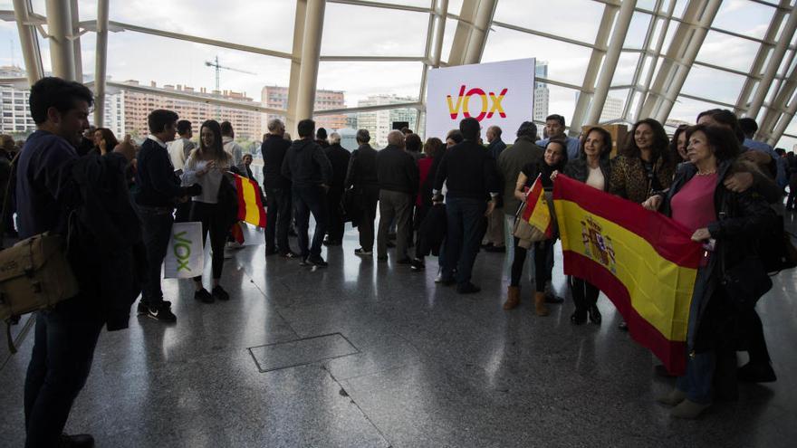 Mitin de Vox para las elecciones del 28 de abril en València