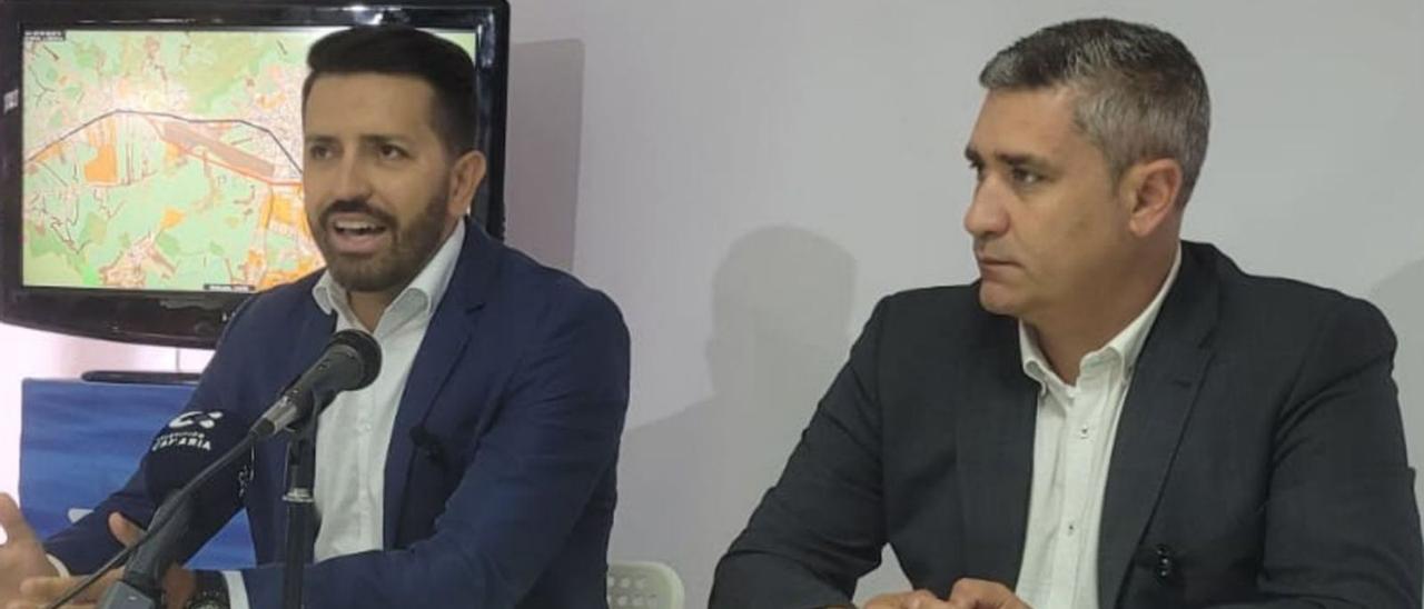 Jonathan Domínguez y Fran Hernández, durante la rueda de prensa.