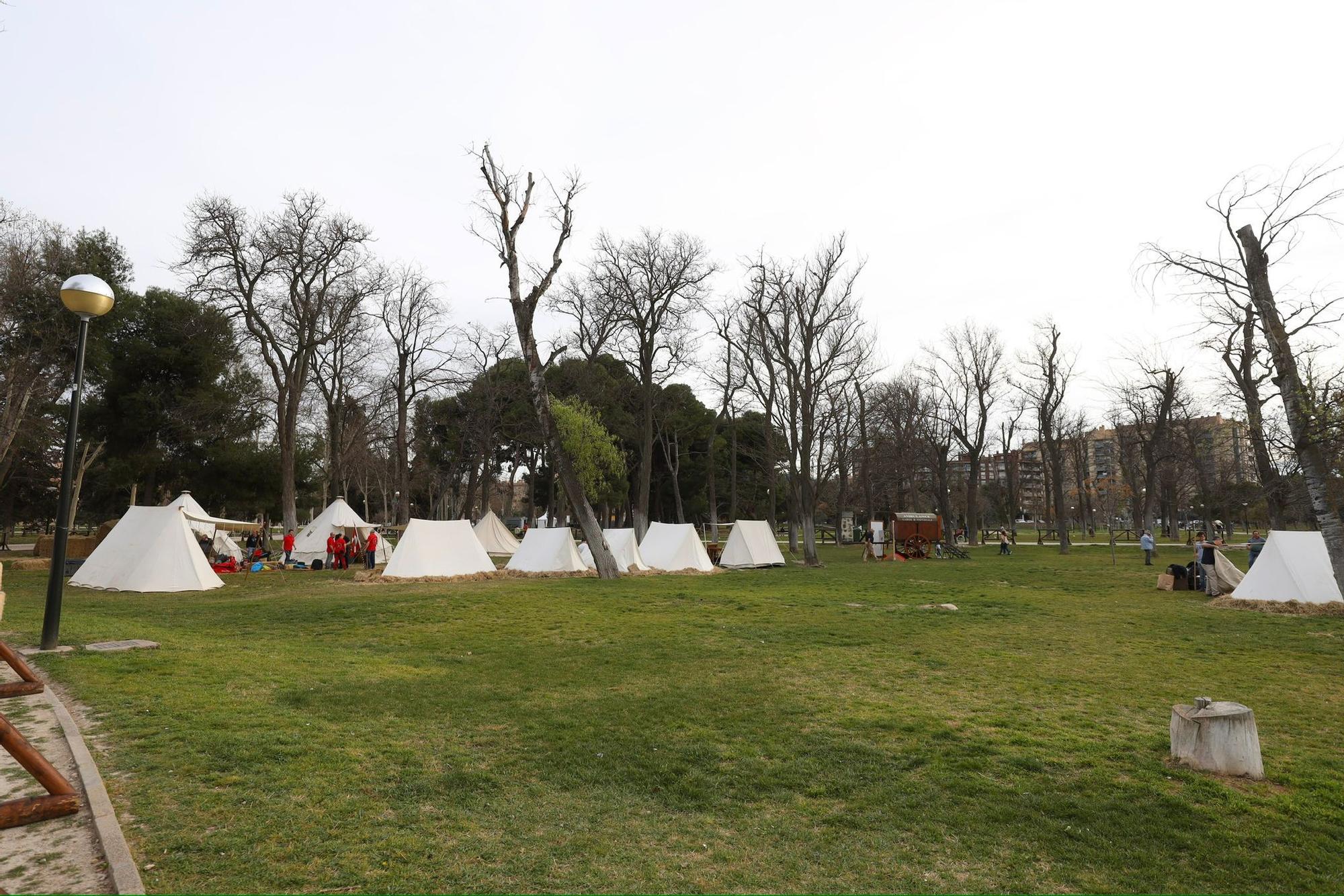 En imágenes | Comienzan los preparativos de la recreación de los Sitios de Zaragoza