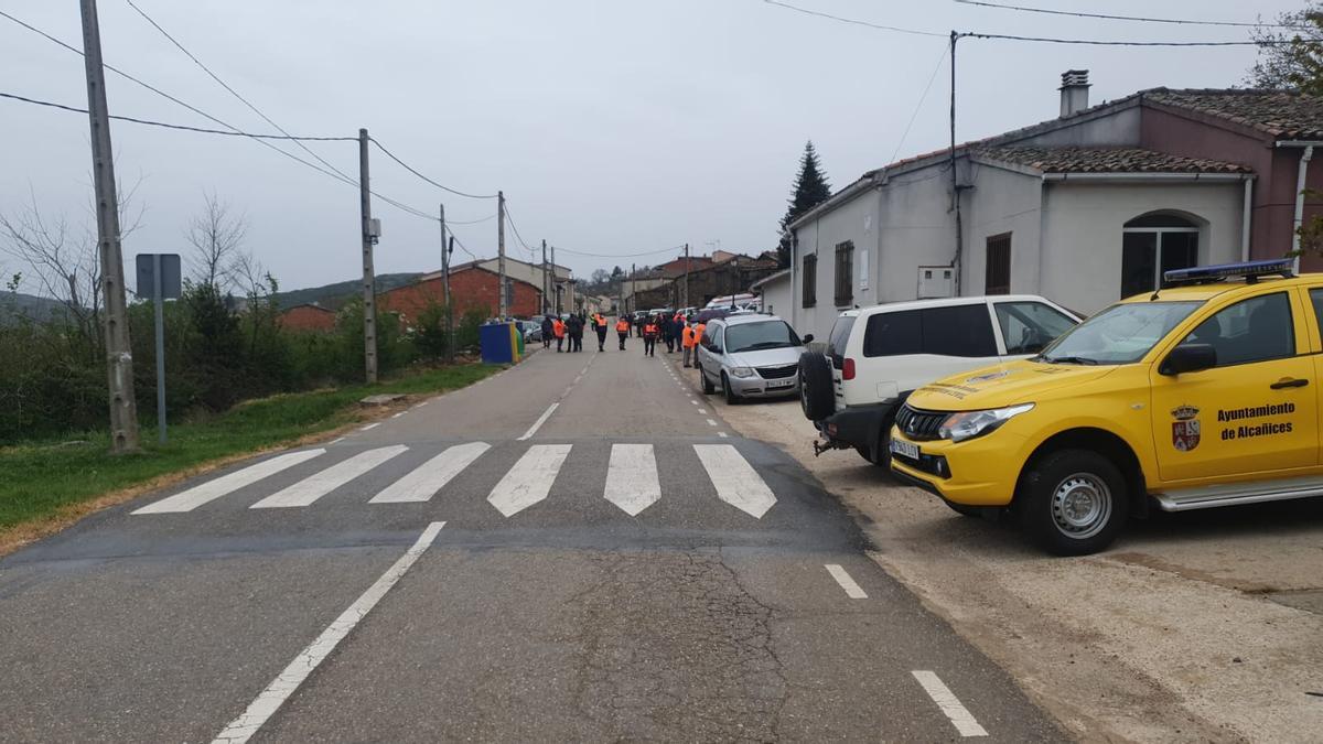 Dispositivo que ha retomado esta mañana las labores de rastreo