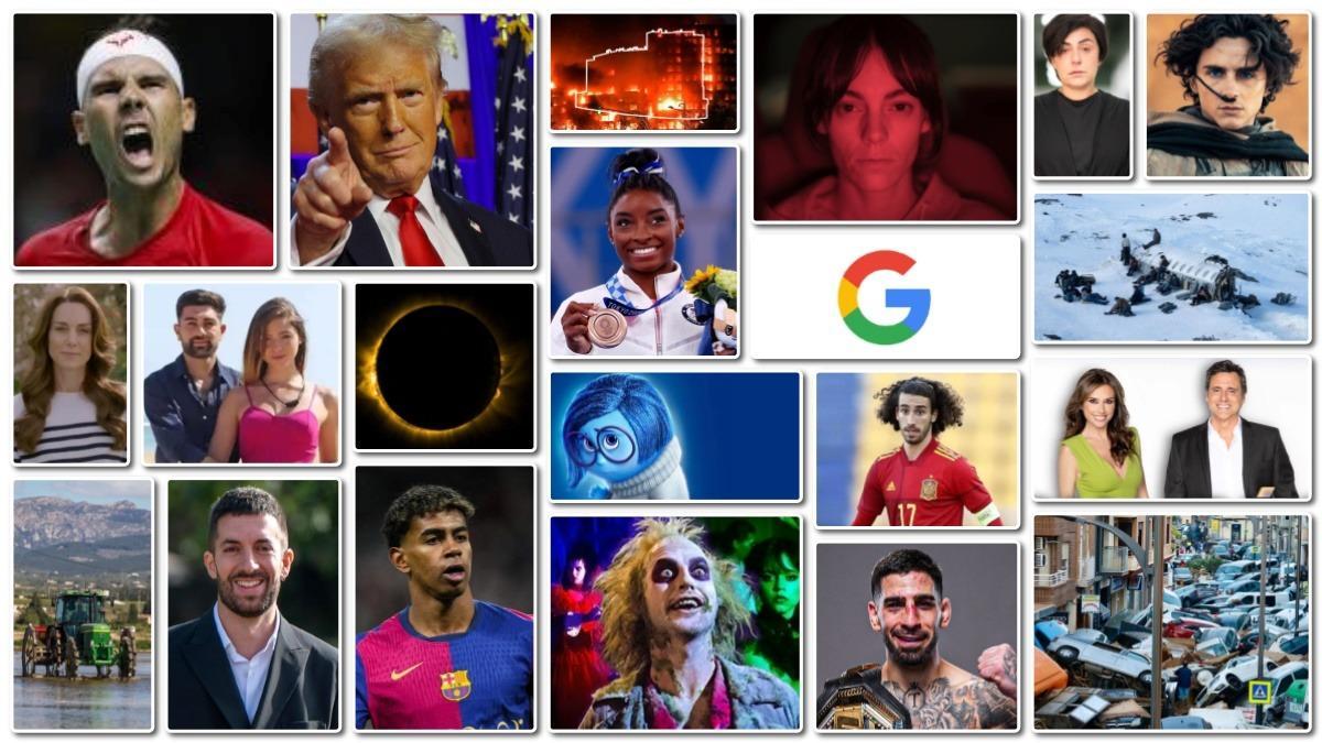 Protagonistas del informe 'Year in Search 2024' de Google.