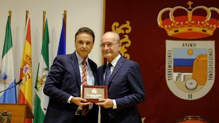 De la Torre, en su discurso tras recibir la Medalla de Honor Ciudad de Torremolinos.