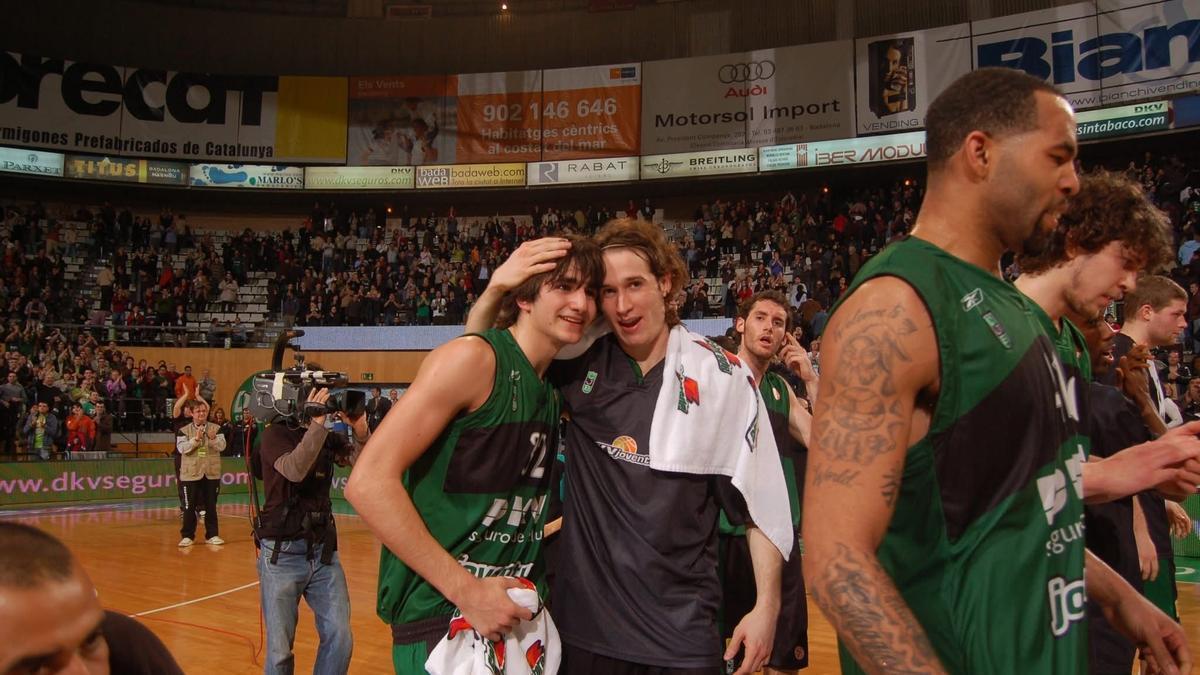 Ricky Rubio y Marcelinho Huertas, juntos en Badalona en la temporada 05/06.