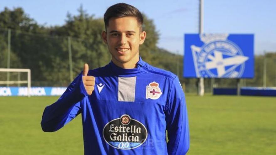 Manu Mosquera se incorporó esta mañana a la disciplina del Fabril.