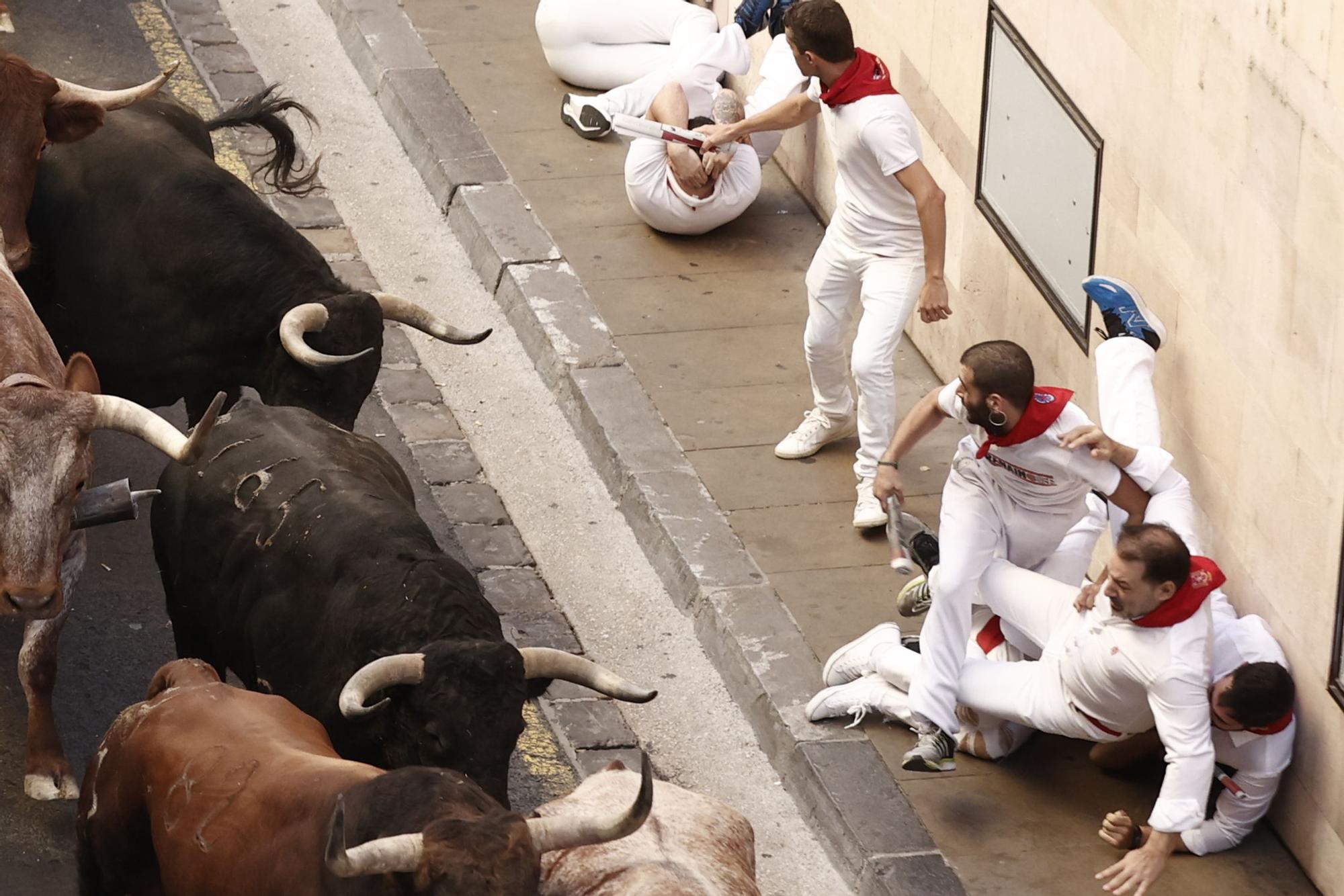 El sexto encierro de los Sanfermines 2022, en imágenes