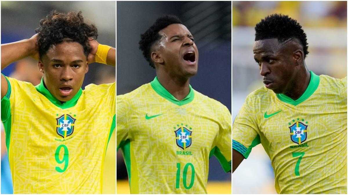 Endrick, Rodrygo y Vinicius Jr. en la Copa América 2024