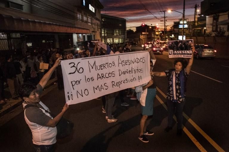 Multitudinaria marcha en Nicaragua