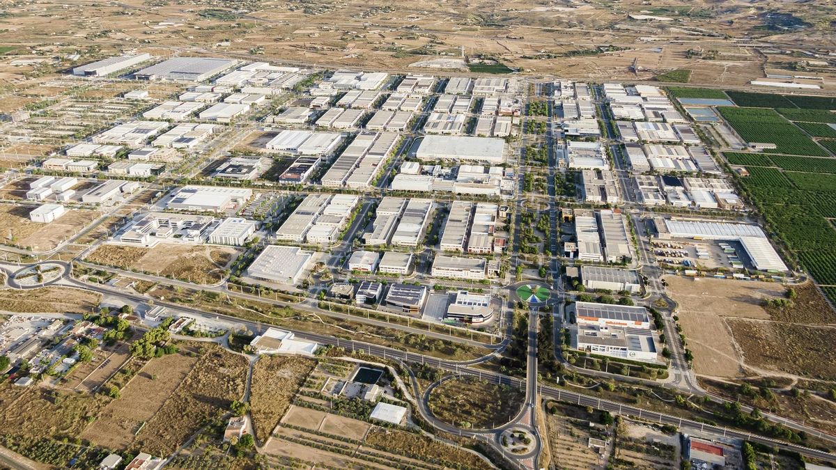 Vista aérea de Elche Parque Empresarial, una iniciativa del Ajuntament d’Elx gestionada por PIMESA.