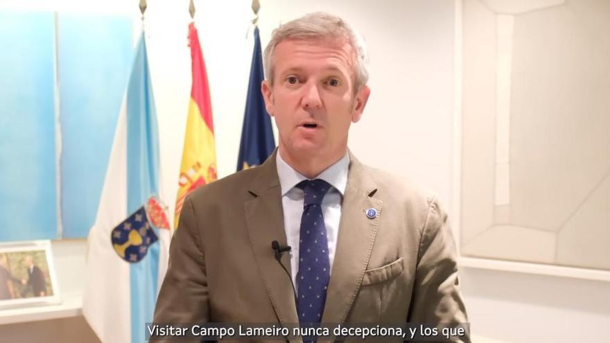 Rueda, en su vídeo en apoyo a Campo Lameiro y su candidatura para Capital del Turismo Rural.