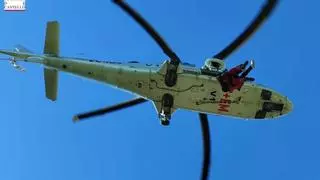 Rescatado en helicóptero tras lesionarse un pie durante trabajos forestales en Alfondeguilla
