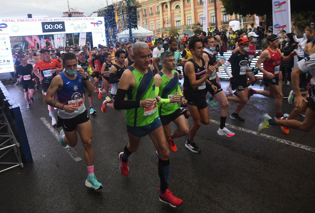 Así fue la salida de la maratón y la media maratón de Murcia