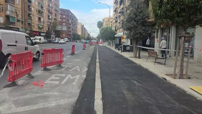 Obras masivas de carriles bici en Patraix y Jesús
