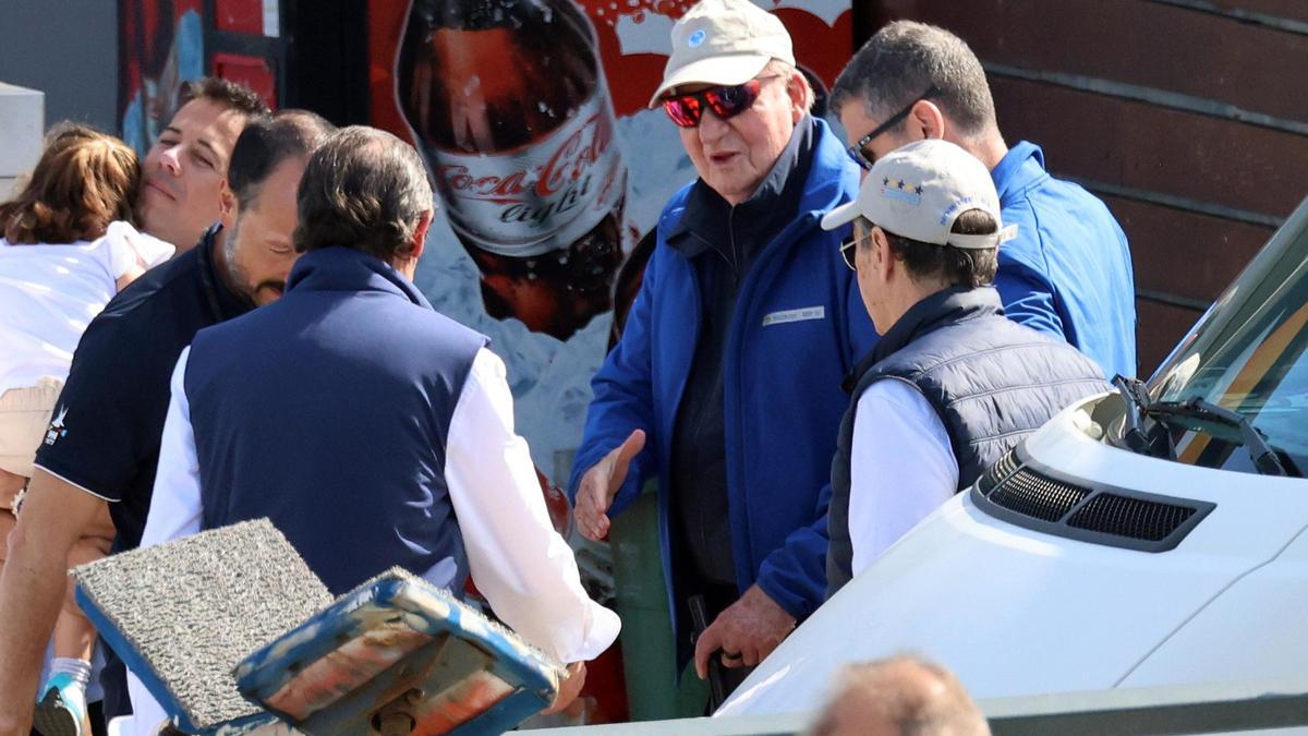 El rey emérito, este sábado en el puerto