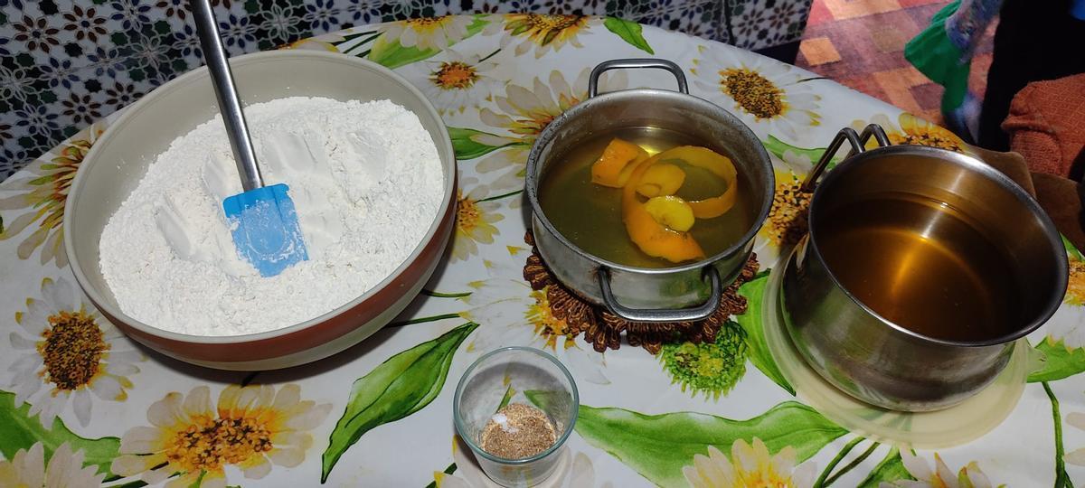 Ingredientes de los 'retorcíos'.
