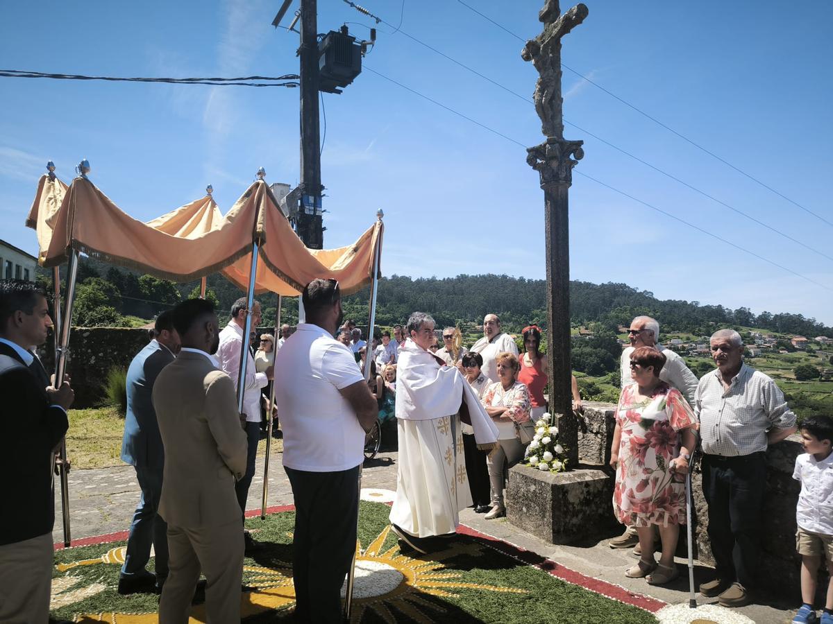 La celebración del Corpus de Cela, en Bueu La celebración del Corpus de Cela, en Bueu
