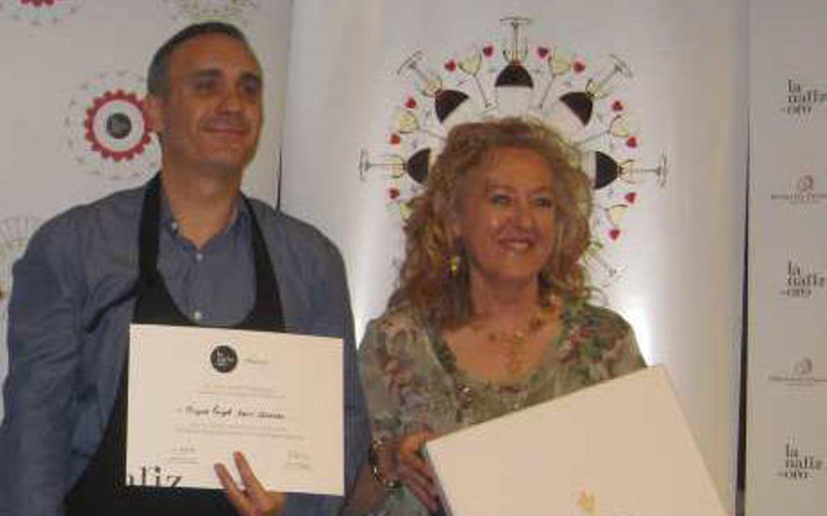 El sumiller Miguel Ángel Garri, ayer tras ganar la prueba.