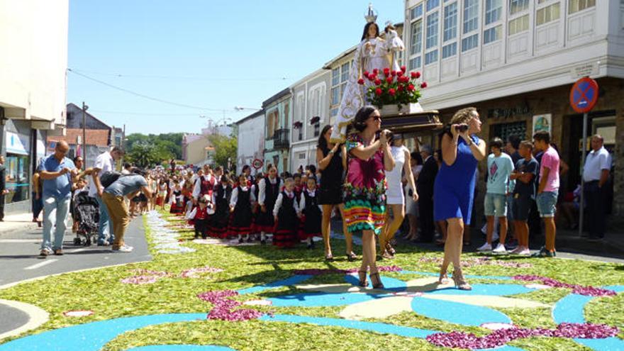 Alfombra floral.